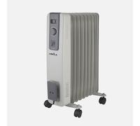 ABRILA Radiador Aceite Acebuche 1500W/2000W/2500w Gris 3pot.7/9/11elementos, Antivuelco.termost.ajustsble.protección.seguridad 54,5x44x24cm