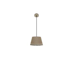 Abrila Ada Cuero/Arena - Colgante Moderno 1Xe27 35 Cm