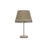 Abrila Ada Cuero/Arena - Lámpara Sobremesa Moderno 1Xe14 25 Cm