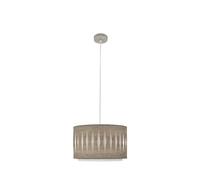 Abrila Alexandra Níquel/Madera Gris - Colgante Moderno 1Xe27 30 Cm