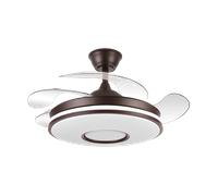 ABRILA ALTA GAMA Ventilador Dc Dani 59w 6980lm Marron 4 Aspas desp.107d 3000-4000-6000k Control Remoto, Regulables intensidad, Memoria Y Temporizador Control de aire verano o invierno Incluye mando y