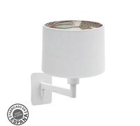 Abrila aplique de pared 1 luz modelo tunez blanco artesanal
