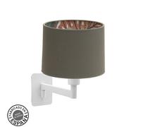 Abrila aplique de pared modelo tunez gris con pantalla