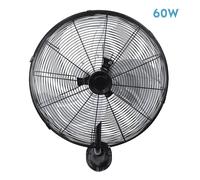Abrila Arrecife Negro / Plata - Ventilador De Pared 60W