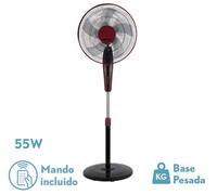 Abrila Borlon Burdeos/Negro - Ventilador De Pie 220-240 V