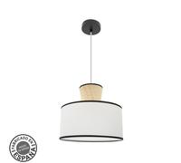 Abrila Camboya Negro/Blanco/Natural - Colgante Moderno 1Xe27 40 Cm