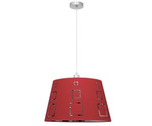 Abrila Celaya Rojo - Lámpara Colgante 1Xe27 40 Cm