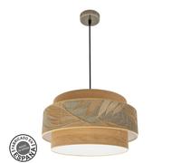 Abrila Samoa Cuero/Camel - Colgante Moderno 3Xe27 50 Cm