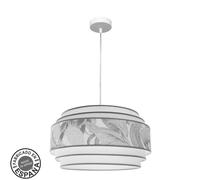 Abrila Camerun Blanco / Gris - Colgante Moderno Regx50x50cm