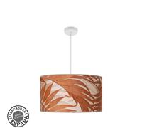 Abrila colgante 3 luces modelo moda marro con pantalla hojas
