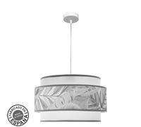 Abrila Camerun Blanco / Gris - Colgante Moderno 3Xe27 50 Cm