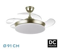 Abrila Dc/R Tridente Mini - Ventilador De Techo 59W