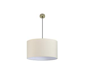 Abrila Dori Cuero / Beige - Colgante Moderno 3Xe27 60 Cm