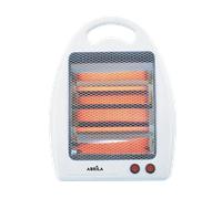ABRILA Estufa Electrica de Cuarzo Igneo 800w Blanco 2potencias 2elementos Portatil C/asa Antivuelco 39,5x30x14,5 cm Calidad garantizada