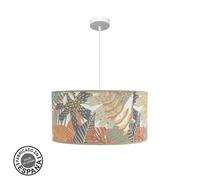 Abrila Etiopia Blanco/Estampado - Colgante Moderno 1Xe27 50 Cm