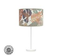 Abrila Etiopia Blanco/Estampado - Lámpara Sobremesa Moderno 1Xe27 30 Cm