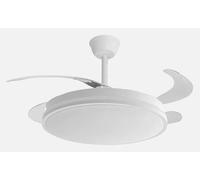 Fabrilamp Ventilador DC Guerrero 44W Blanco 4 aspas 107d 4900lm 3500-4000-6500K Remoto y temporizador