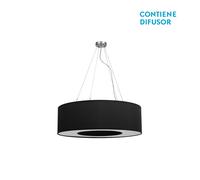 Abrila Haiti Cromo / Negro - Colgante Moderno 4Xe27 50 Cm