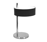 Abrila Haiti Cromo / Negro - Lámpara Sobremesa Moderno 1Xe14