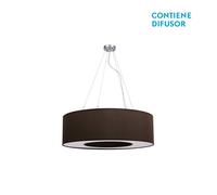 Abrila Haiti Marrón / Cromo - Colgante Moderno 4Xe27 50 Cm
