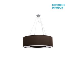 Abrila Haiti Marrón / Cromo - Colgante Moderno 4Xe27 50 Cm