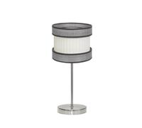Abrila Home Níquel/Gris-Beis - Lámpara Sobremesa Moderno 1Xe14 18 Cm