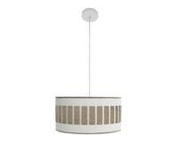 Abrila Ivanna Blanco/Madera Clara - Colgante Moderno 1Xe27 40 Cm