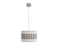 Abrila Ivanna Blanco/Madera Gris - Colgante Moderno 1Xe27 30 Cm