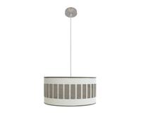 Abrila Ivanna Blanco/Madera Gris - Colgante Moderno 1Xe27 40 Cm