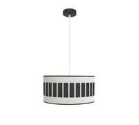 Abrila Ivanna Blanco/Madera Negra - Colgante Moderno 1Xe27 40 Cm