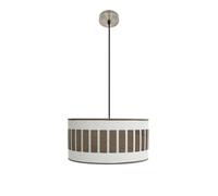Abrila Ivanna Blanco/Madera Oscura - Colgante Moderno 1Xe27 40 Cm