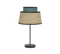 Abrila Jia Natural/Turquesa - Lámpara Sobremesa Moderno 1Xe14 20 Cm