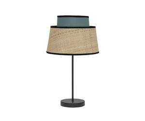 Abrila Jia Natural/Turquesa - Lámpara Sobremesa Moderno 1Xe14 20 Cm