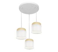 Abrila Kandy Natural/Blanco - Lámpara Moderna Regx39x39 Cm