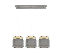 Abrila Kandy Natural/Gris - Lámpara Moderna 3Xe27