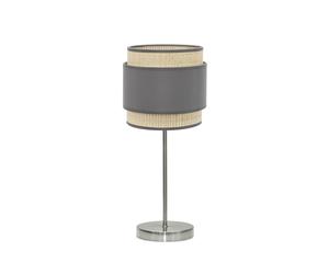 Abrila Kandy Natural/Gris - Lámpara Sobremesa Moderno 1Xe14 18 Cm