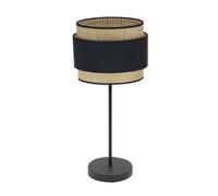 Abrila Kandy Negro / Natural - Lámpara Sobremesa Moderno 1Xe27 30 Cm