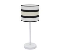 Abrila Karla Blanco/Beis - Lámpara Sobremesa Moderno 1Xe14 17 Cm