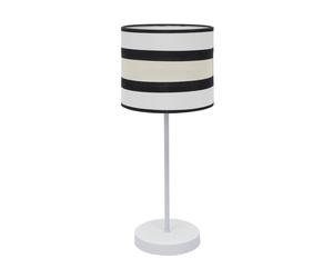 Abrila Karla Blanco/Beis - Lámpara Sobremesa Moderno 1Xe14 17 Cm