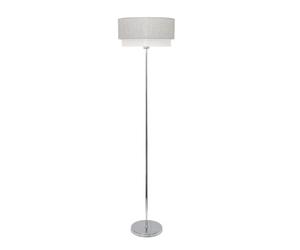 Abrila Kenya Gris / Blanco - Lámpara Pie Salón Moderno 1Xe27