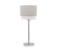 Abrila Kenya Gris / Blanco - Lámpara Sobremesa Moderno 1Xe14 18 Cm
