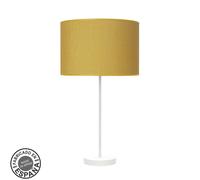 Abrila Moda Blanco/Amarillo - Lámpara Sobremesa Moderno 1Xe27 30 Cm