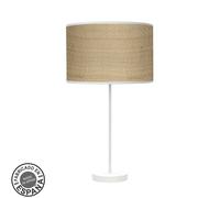Abrila Moda Blanco/Cañizo Claro - Lámpara Sobremesa Moderno 1Xe27 30 Cm