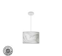 Colgante moda 1xe27 blanco/ola gris regx30x30cm