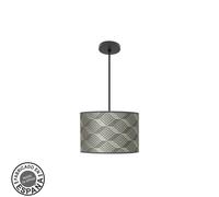 Abrila Moda Negro/Tetris Gris - Colgante Moderno 1Xe27 30 Cm