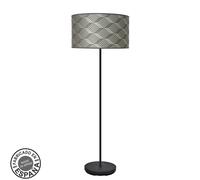 Abrila Moda Negro/Tetris Gris - Lámpara Pie Salón Moderno 1Xe27 40 Cm