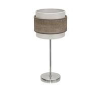 Abrila Myriam Níquel/Madera Gris - Lámpara Sobremesa Moderno 1Xe14 18 Cm