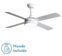 Abrila Nevery Blanco / Blanco - Haya - Ventilador De Techo Aspas Normales 26 W E