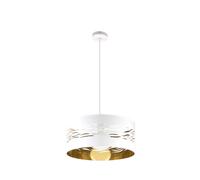 Abrila Niebla Blanco/Blanca-Oro - Colgante Moderno 1Xe27 40 Cm