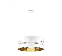 Abrila Niebla Blanco/Blanca-Oro - Colgante Moderno 1Xe27 50 Cm